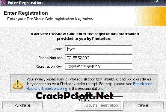 proshow producer registration key